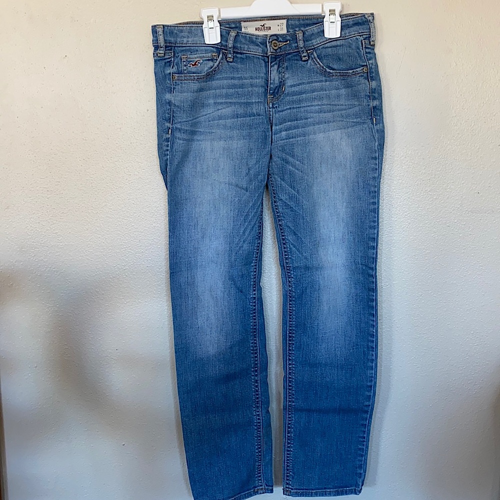 Hollister Light Blue Wash Bootleg Denim Jeans